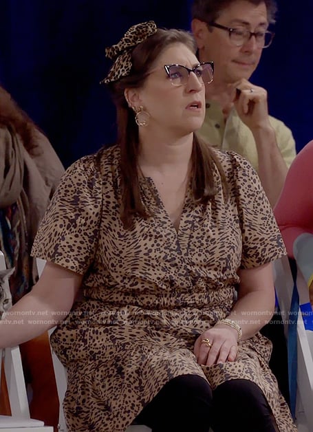 Kat's leopard print short-sleeve dress on Call Me Kat