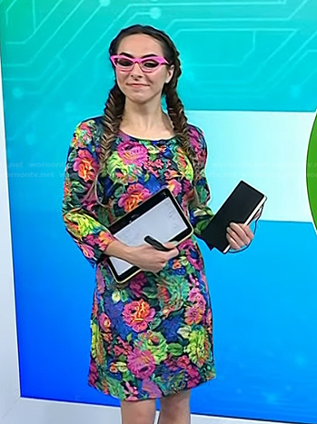 Katie Linendoll's floral mini dress on Today