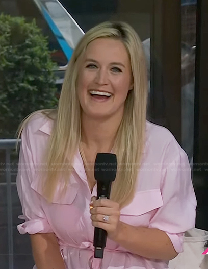 Kelsey Murphy's pink shirtdress on Today