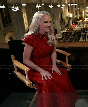 Kristin Chenoweth's red embellished dress on Today