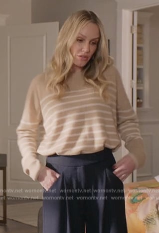 Laura's beige stripe sweater on All American