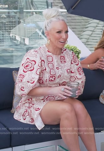 Margaret's printed mini dress on The Real Housewives of New Jersey