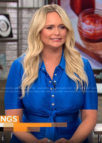 Miranda Lambert's blue shirtdress on CBS Mornings