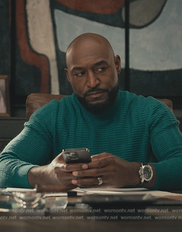 Phil's teal ribbed sweater on Bel-Air