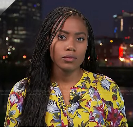 Priscilla Thompson's yellow floral top on Today