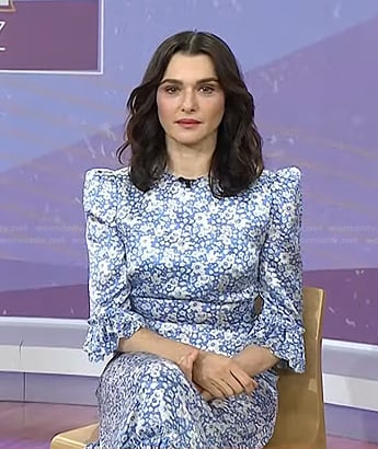Rachel Weisz's blue floral dress on Today