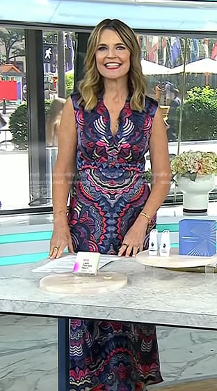 Savannah's scallop print dress on Today