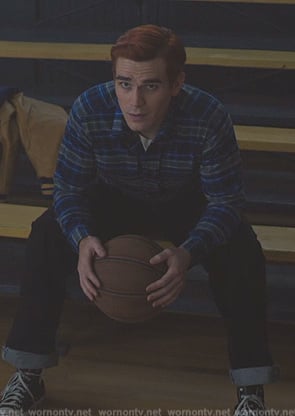 Archie's blue plaid shirt on Riverdale