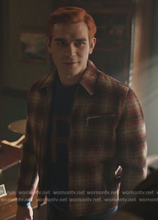 Archie's burgundy plaid jacket on Riverdale