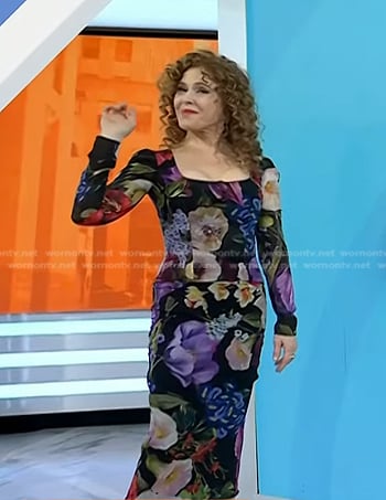 Bernadette Peters's floral corset top and skirt on Today