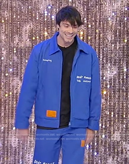 Caleb Simpson's blue jacket and pants on Tamron Hall Show