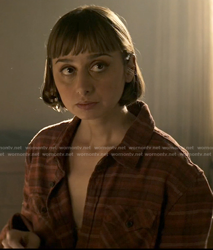 Chrissy's red plaid shirt on Superman and Lois