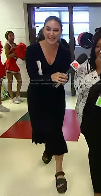 Donna's black v-neck dress on Today