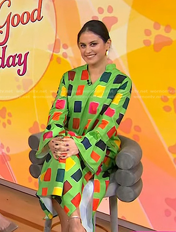 Donna's multicolor check dress on Today
