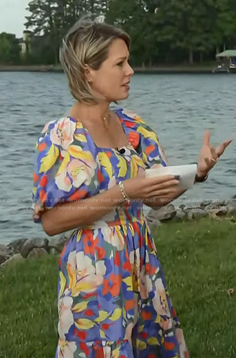 Dylan's floral puff sleeve dress on Today