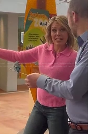Dylan's pink polo sweater on Today