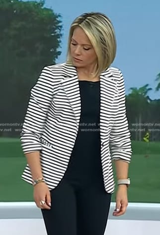 Dylan's white striped blazer on Today