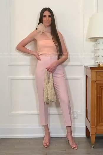 Erica Wark's pink pink tulle top on Access Hollywood