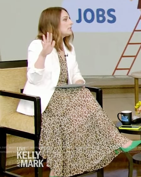 Farnoosh Torabi's leopard print dress on Live with Kelly and Mark