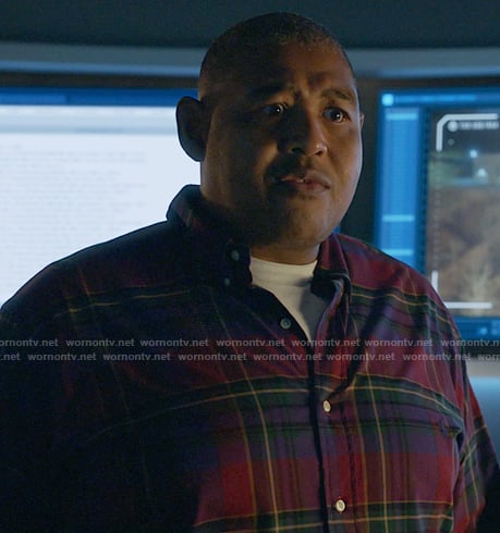 Gib's red plaid shirt on True Lies