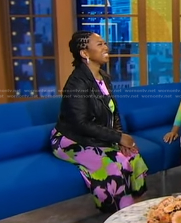 Glory Edim's floral print dress on Good Morning America