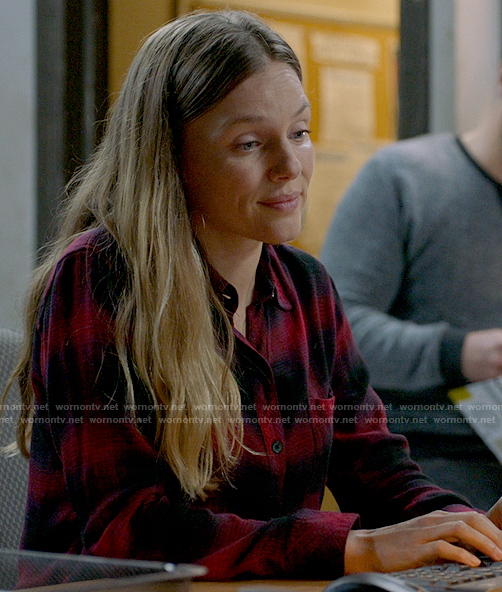 Hailey's red plaid shirt on Chicago PD