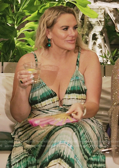 Heather's green tie dye cutouts dress on The Real Housewives Ultimate Girls Trip