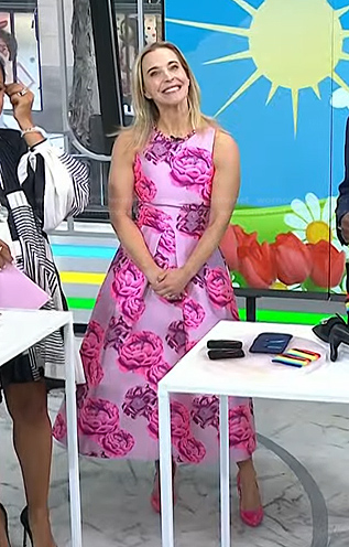 Jenn Falik's pink floral dress on Today