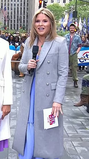 Jenna's grey double breasted coat on Today
