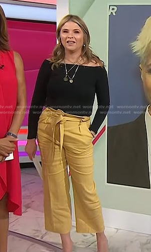Jenna's yellow cropped pants on Today