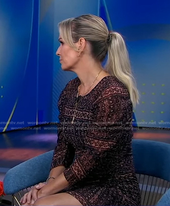 Jennifer's printed ruched dress on Good Morning America