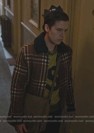Jughead's green marled sweater on Riverdale