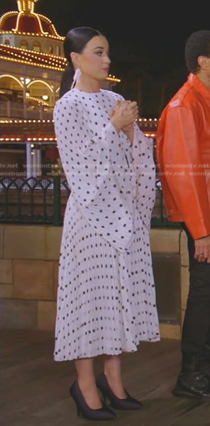 Katy's white polka dot dress on American Idol