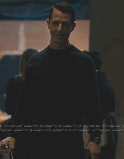 Kendall's navy cashmere sweater on Succession