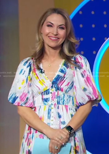 Lori's tie dye button front dress on Good Morning America