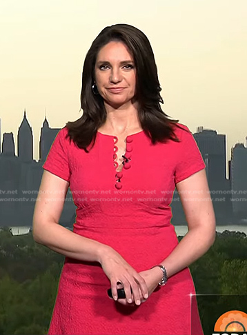 Maria's pink button detail dress on Today