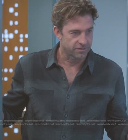 Nick's grey plaid shirt on Greys Anatomy