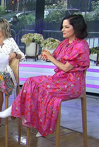 Parker Posey's pink floral dress on Today