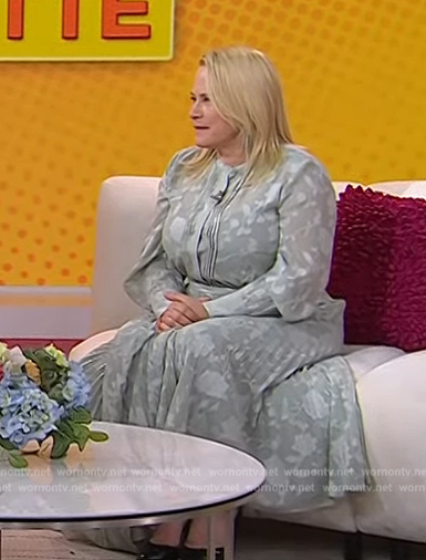 Patricia Arquette's mint floral shirtdress on Today