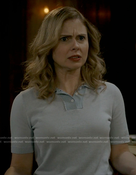 Sam's blue polo sweater on Ghosts