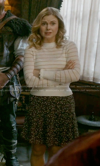 Sam's herringbone striped sweater on Ghosts