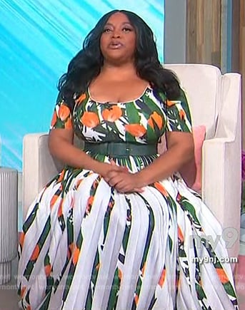Sherri's tulip print dress on Sherri
