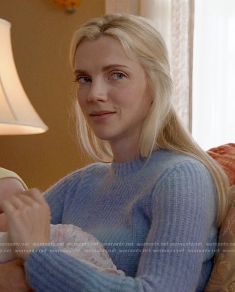 Sylvie's blue sweater on Chicago Fire