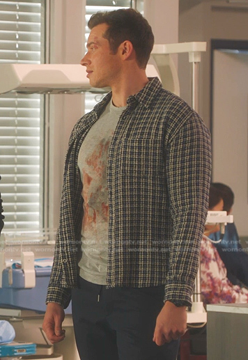 Buck's black plaid shirt on 9-1-1