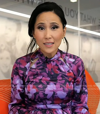 Vicky's purple floral dress on Today