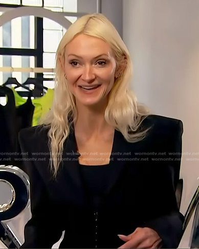 Zanna Roberts Rassi's black corset blazer on Access Hollywood