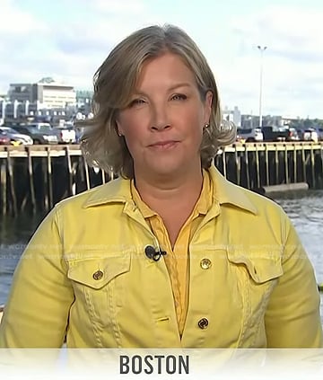 Kristen Dahlgren's yellow denim jacket on Today