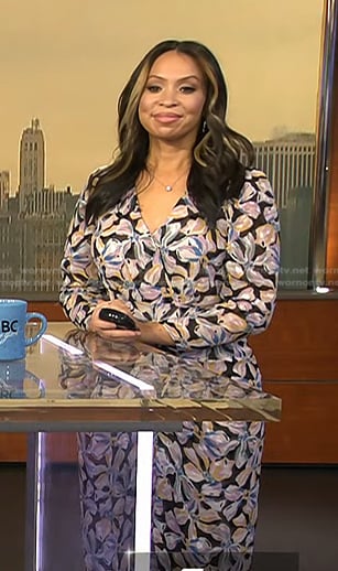 Adelle's floral print wrap dress on Today