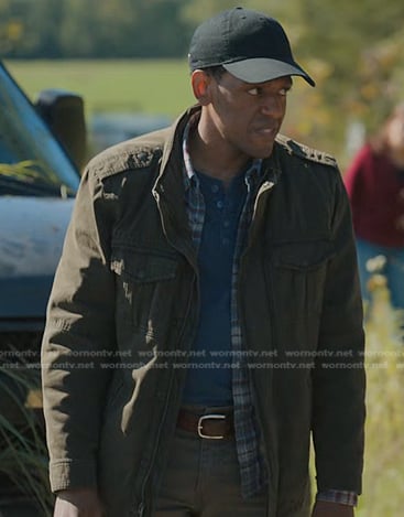 Adrian's army green jacket on Manifest
