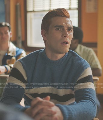 Archie's blue stripe sweater on Riverdale